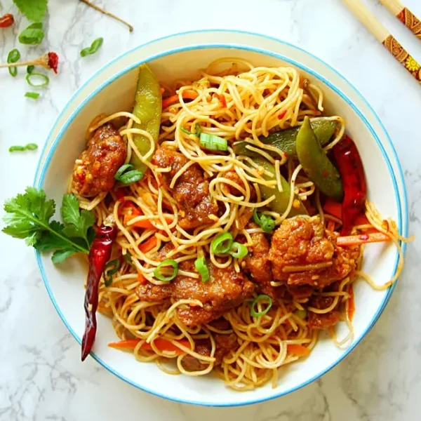 Schezwan Chicken Noodles